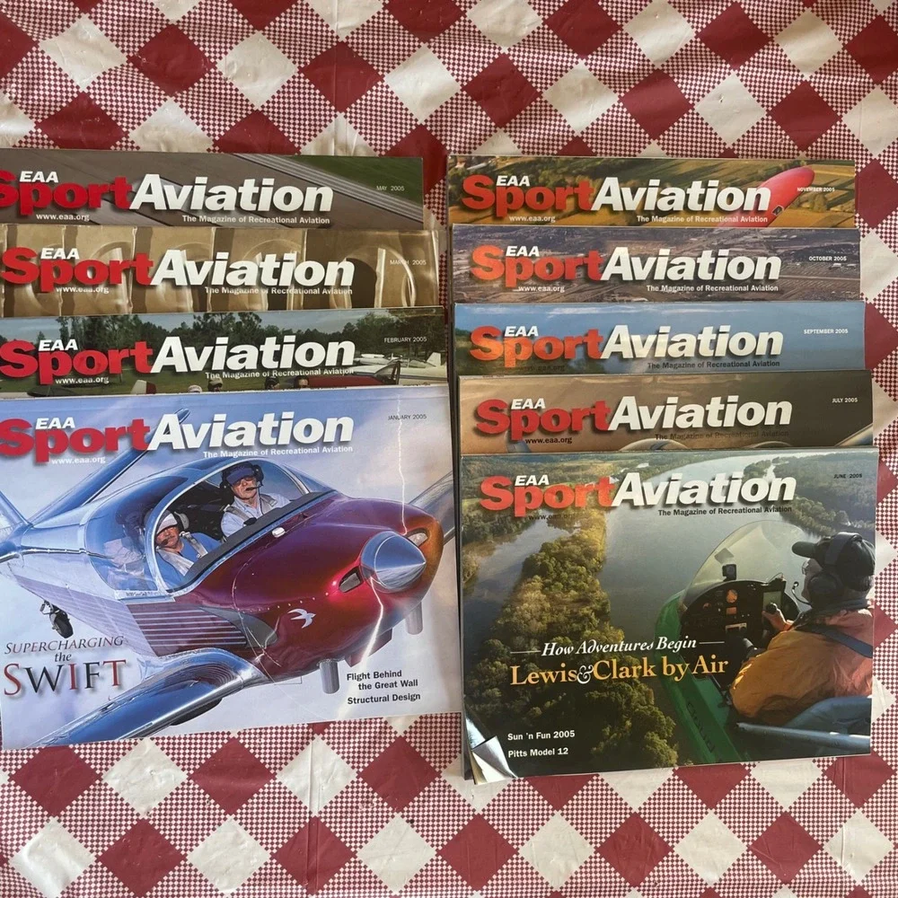 EAA Sport Aviation Magazine Lot 9 Issues 2005 Experimental Aircraft Pilot News